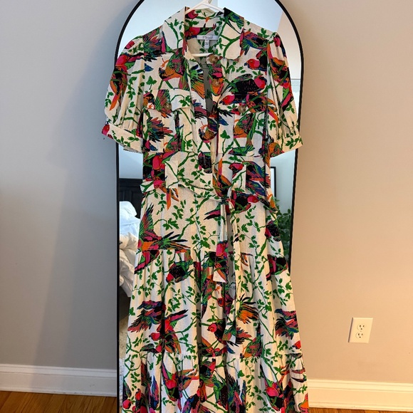 Derek Lam 10 Crosby Tropical Utility Shirtdress Size 4 - Picture 5 of 8